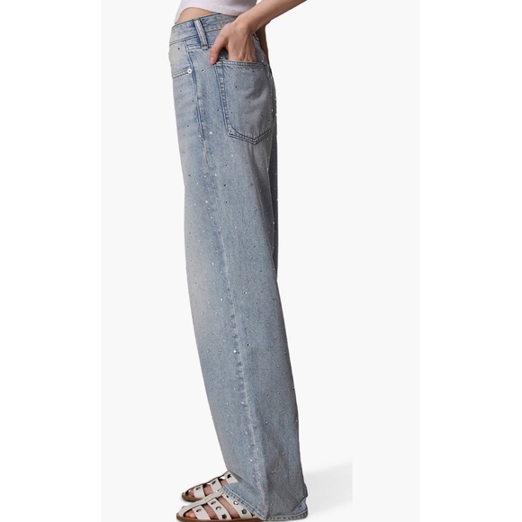 Rag & Bone Logan mid rise wide leg crystal embellished jeans - Picture 16 of 16